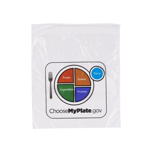 Tuffgards High Density Disposable Sandwich Bags with Food Plate Image